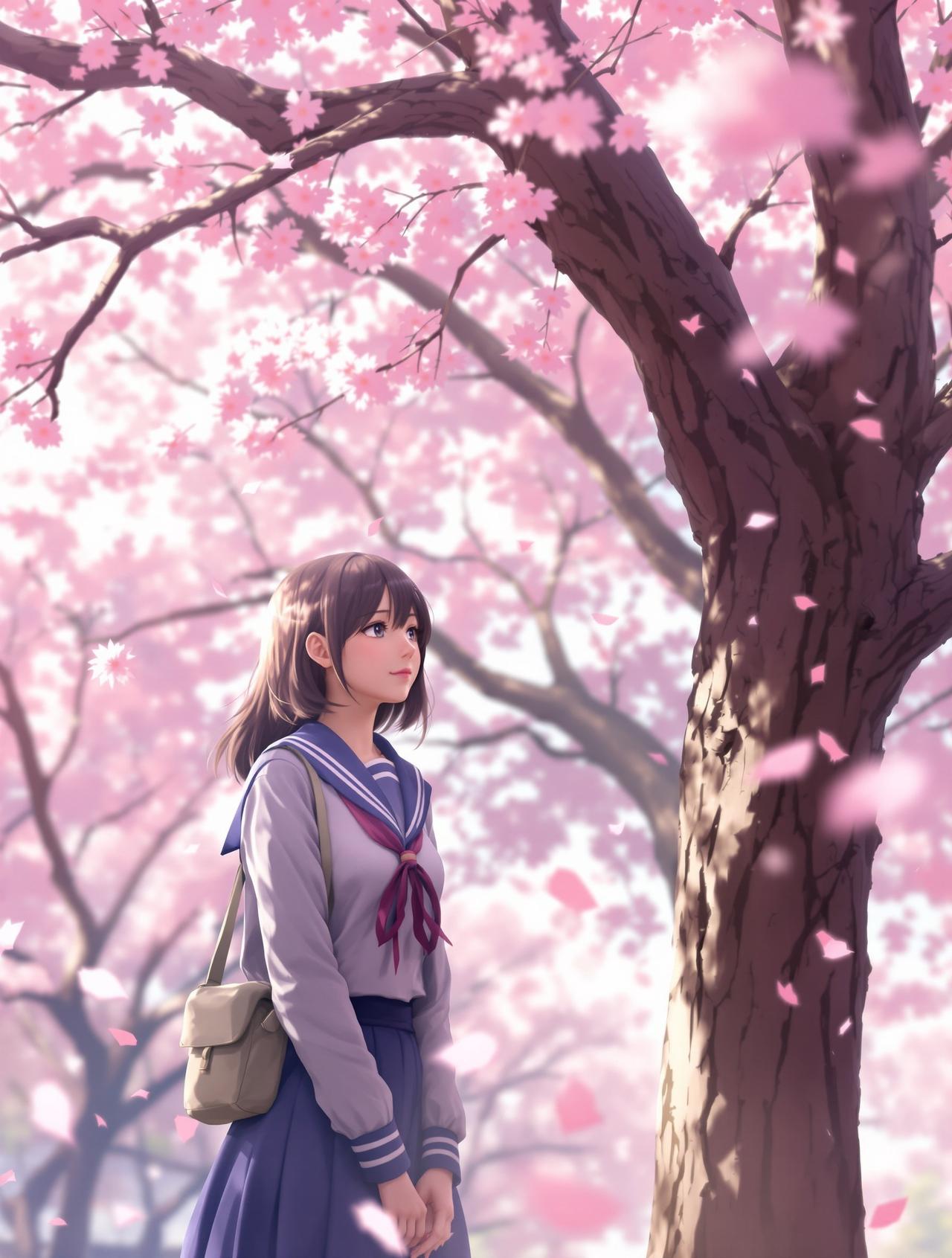 JK少女的樱花之约